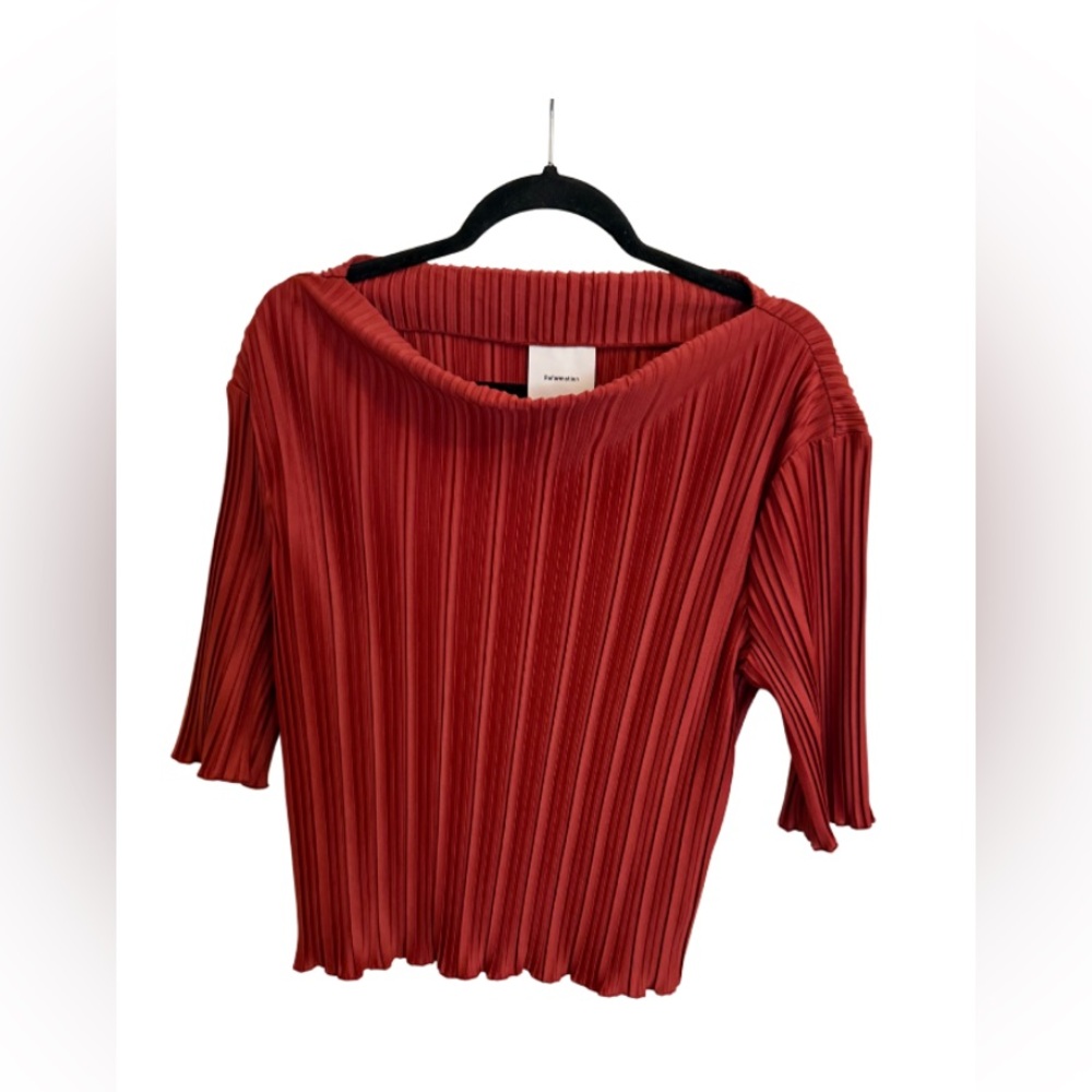 REFORMATION Spencer Ribbed Top Gorgeous burnt red/orange. PERFECT for Fall. Sz L